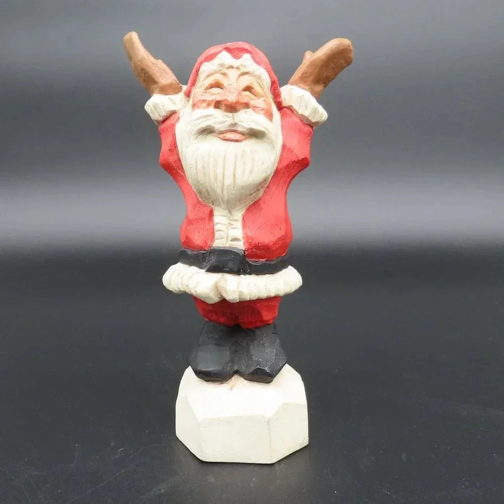 David Frykman Collection OH THE JOY 7" Santa Figurine DF1002 Arms Up 1994